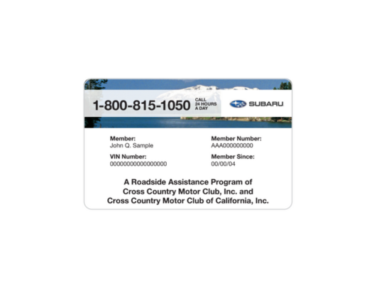 Subaru Fulfillment Page ID card